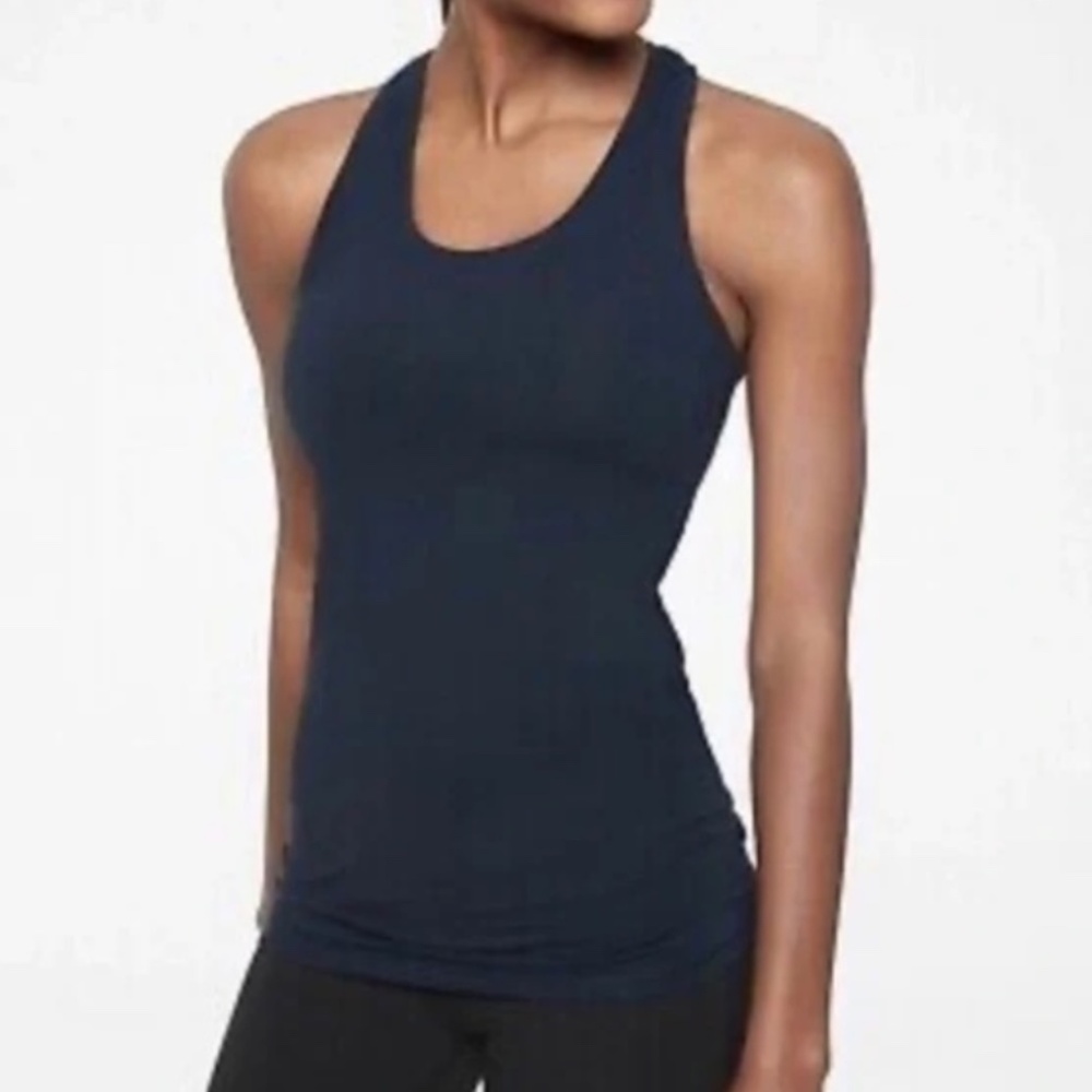 Athleta Shanti Powervita Raceback Tank in Navy Size XS like new